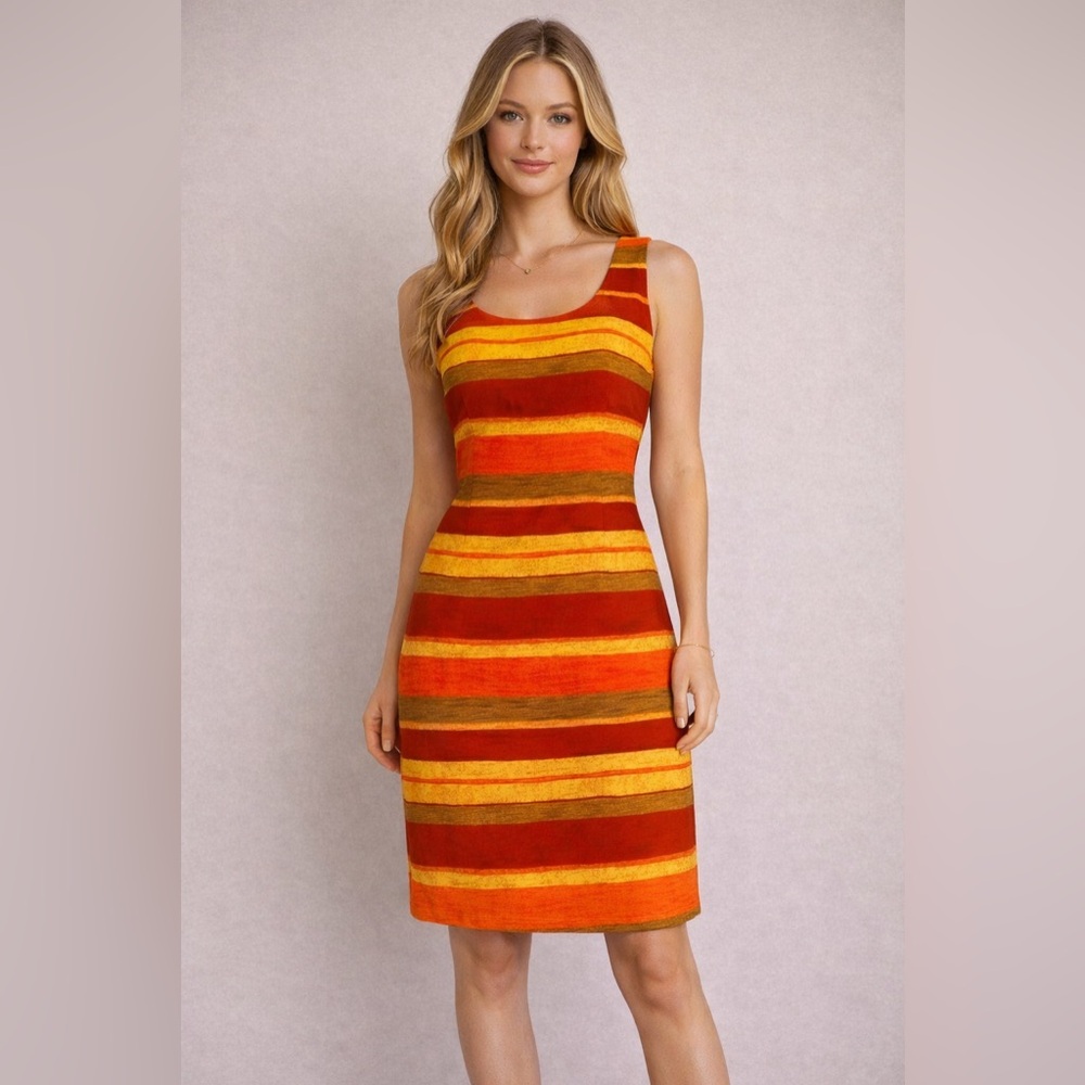 Sag Harbor sleeveless striped dress, size 14.